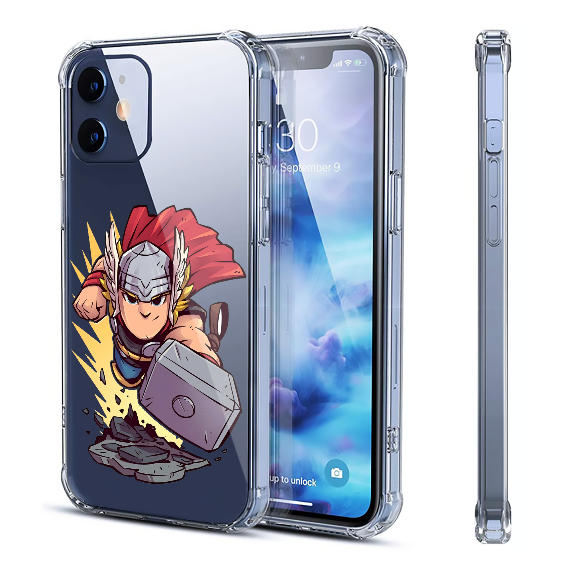 （画像用） アベンジャーズ The Avengers 【iPhone 12シリーズ対応】透明スマホケース（クリアソフトケース）